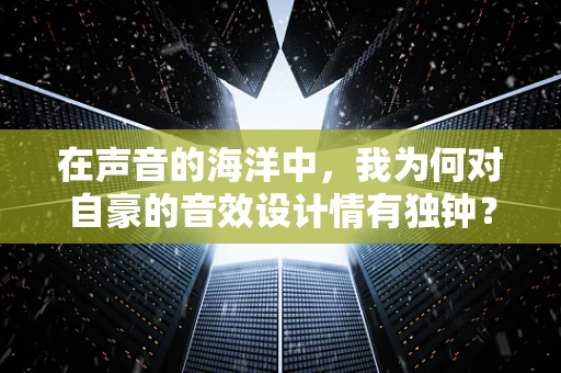 在声音的海洋中，我为何对自豪的音效设计情有独钟？