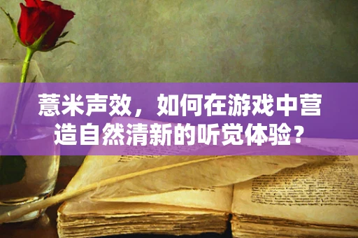 薏米声效，如何在游戏中营造自然清新的听觉体验？
