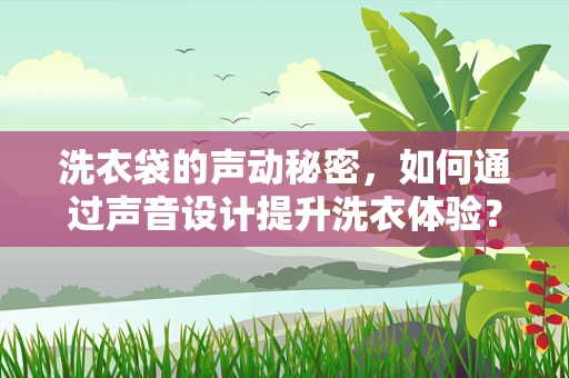 洗衣袋的声动秘密，如何通过声音设计提升洗衣体验？