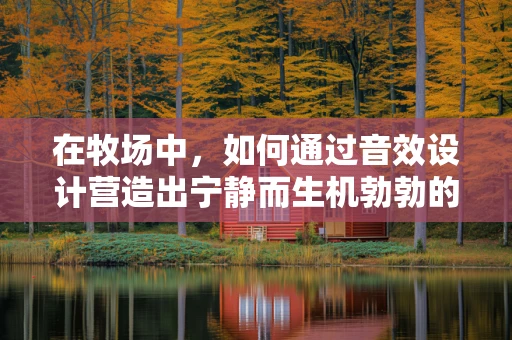 在牧场中，如何通过音效设计营造出宁静而生机勃勃的氛围？