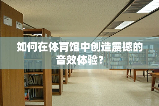 如何在体育馆中创造震撼的音效体验？