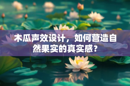 木瓜声效设计，如何营造自然果实的真实感？