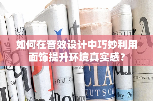 如何在音效设计中巧妙利用面饰提升环境真实感？