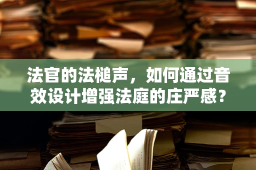 法官的法槌声，如何通过音效设计增强法庭的庄严感？