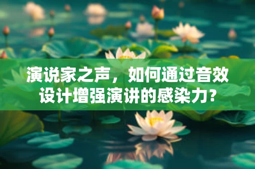 演说家之声，如何通过音效设计增强演讲的感染力？