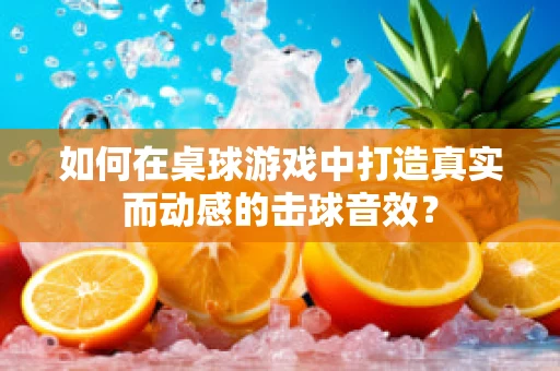 如何在桌球游戏中打造真实而动感的击球音效？