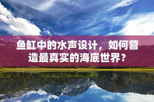 鱼缸中的水声设计，如何营造最真实的海底世界？