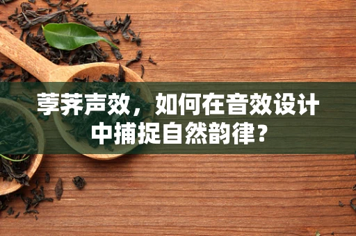 荸荠声效，如何在音效设计中捕捉自然韵律？