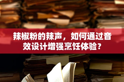 辣椒粉的辣声，如何通过音效设计增强烹饪体验？