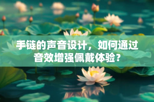 手链的声音设计，如何通过音效增强佩戴体验？