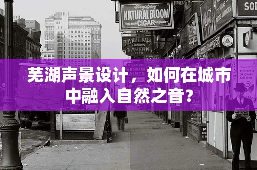 芜湖声景设计，如何在城市中融入自然之音？