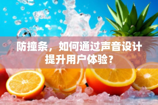 防撞条，如何通过声音设计提升用户体验？