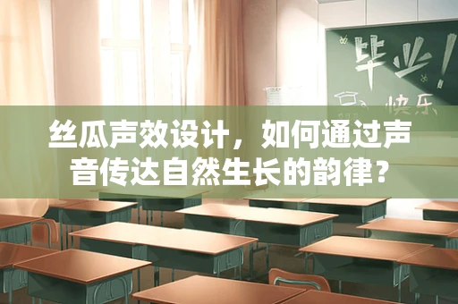 丝瓜声效设计，如何通过声音传达自然生长的韵律？