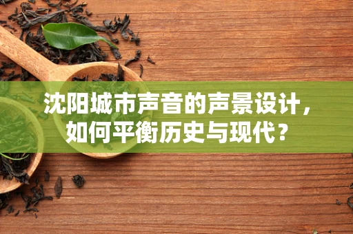 沈阳城市声音的声景设计，如何平衡历史与现代？