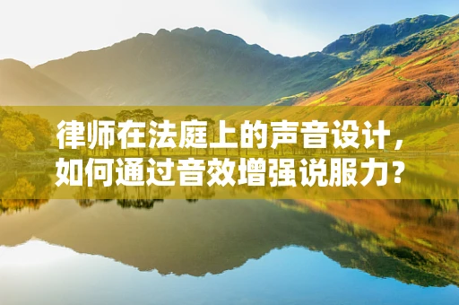 律师在法庭上的声音设计，如何通过音效增强说服力？