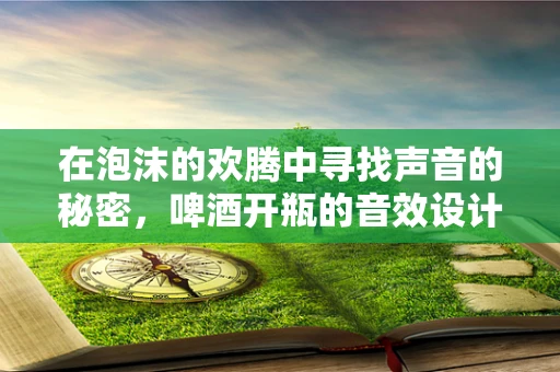 在泡沫的欢腾中寻找声音的秘密，啤酒开瓶的音效设计