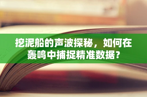 挖泥船的声波探秘，如何在轰鸣中捕捉精准数据？