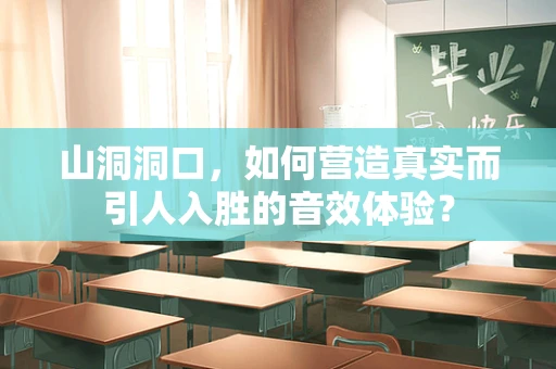 山洞洞口，如何营造真实而引人入胜的音效体验？