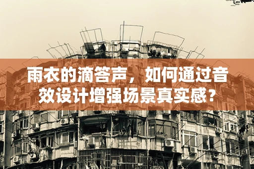 雨衣的滴答声，如何通过音效设计增强场景真实感？