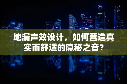 地漏声效设计，如何营造真实而舒适的隐秘之音？