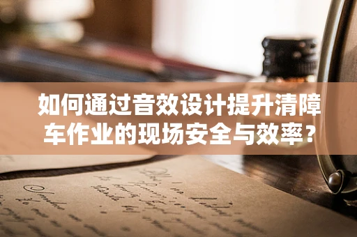如何通过音效设计提升清障车作业的现场安全与效率？