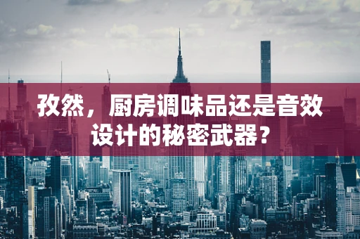 孜然，厨房调味品还是音效设计的秘密武器？