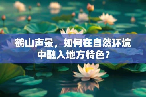 鹤山声景，如何在自然环境中融入地方特色？