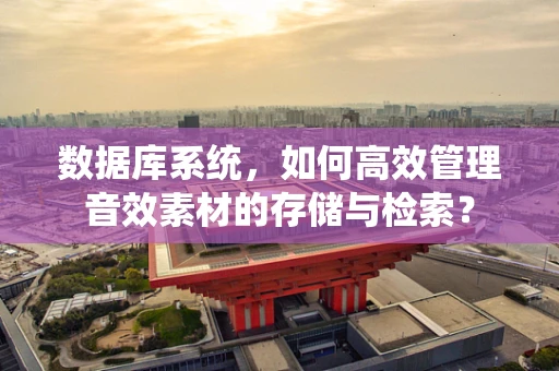 数据库系统，如何高效管理音效素材的存储与检索？