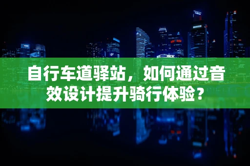 自行车道驿站，如何通过音效设计提升骑行体验？