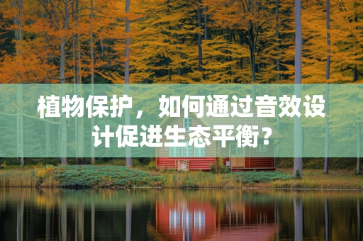 植物保护，如何通过音效设计促进生态平衡？
