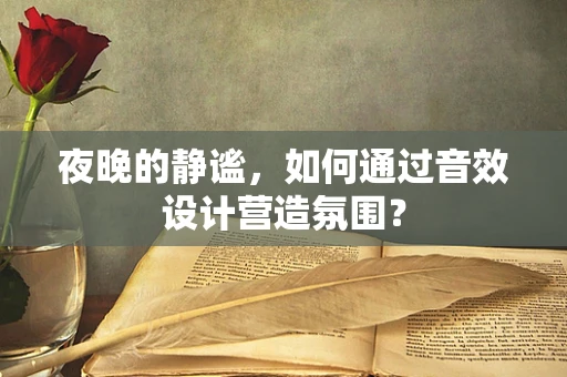 夜晚的静谧，如何通过音效设计营造氛围？