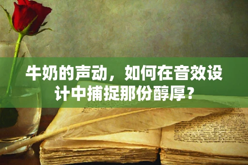 牛奶的声动，如何在音效设计中捕捉那份醇厚？