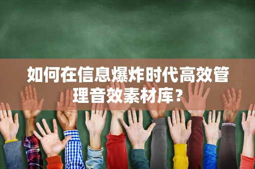 如何在信息爆炸时代高效管理音效素材库？