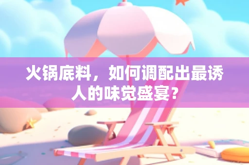 火锅底料，如何调配出最诱人的味觉盛宴？