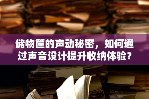 储物筐的声动秘密，如何通过声音设计提升收纳体验？