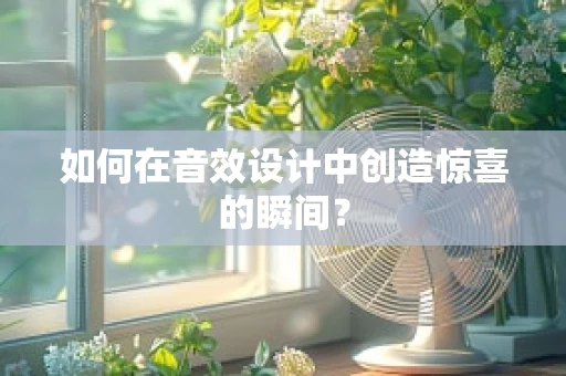 如何在音效设计中创造惊喜的瞬间？