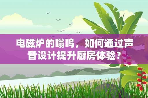 电磁炉的嗡鸣，如何通过声音设计提升厨房体验？