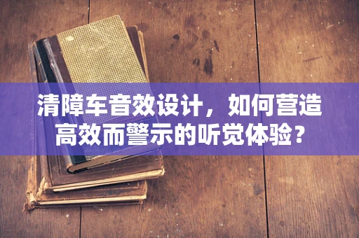 清障车音效设计，如何营造高效而警示的听觉体验？