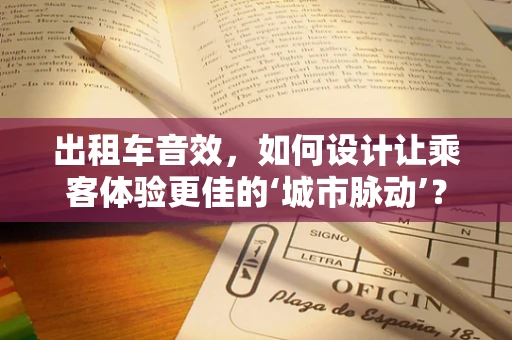 出租车音效，如何设计让乘客体验更佳的‘城市脉动’？