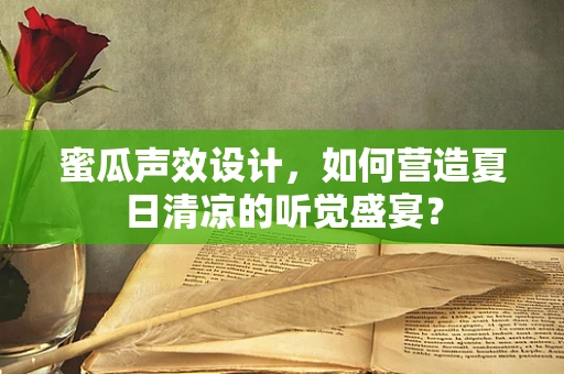蜜瓜声效设计，如何营造夏日清凉的听觉盛宴？