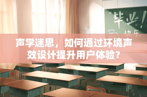 声学迷思，如何通过环境声效设计提升用户体验？