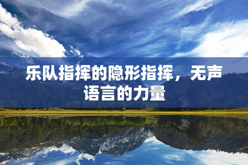 乐队指挥的隐形指挥，无声语言的力量