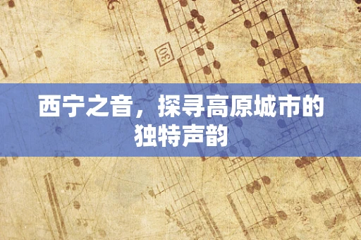 西宁之音，探寻高原城市的独特声韵
