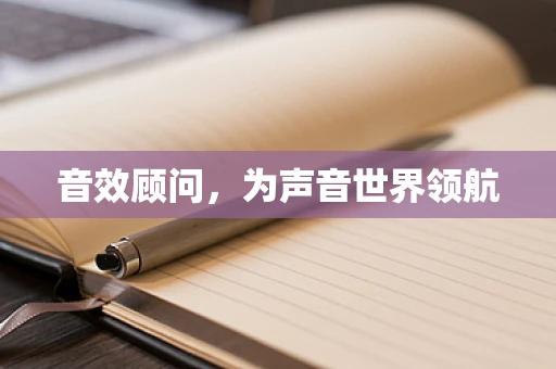 音效顾问，为声音世界领航