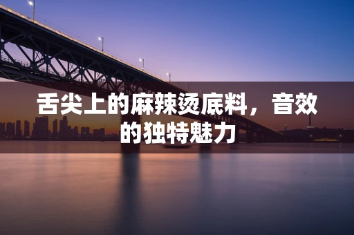 舌尖上的麻辣烫底料，音效的独特魅力