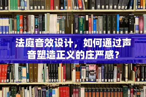 法庭音效设计，如何通过声音塑造正义的庄严感？