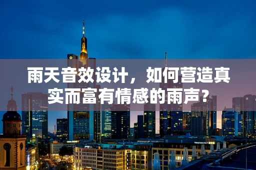 雨天音效设计，如何营造真实而富有情感的雨声？