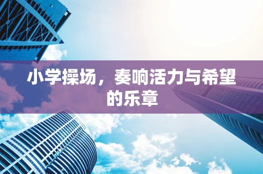 小学操场，奏响活力与希望的乐章
