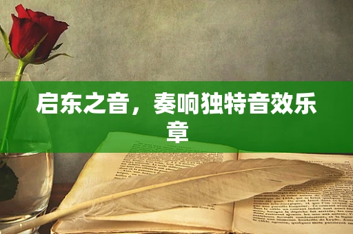 启东之音，奏响独特音效乐章