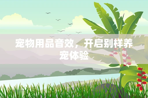 宠物用品音效，开启别样养宠体验